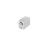 Telephone plug female 2way 6P4C white