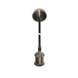 Aseembled Aluminum lampholder E27 M10 & canopy Red Bronze with black cable