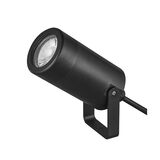 Floor mounted Plastic cylindlical Spot lighting fitting GU10 with bracket IP44 black