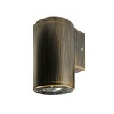 Wall mounted Plastic cylindlical Spot lighting fitting GU10 IP54 golden black