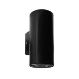 Wall mounted Plastic 2side cylindlical Spot lighting fitting 2xGU10 IP54 black