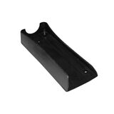 Wall mounted plastic base for 3 schuko sockets (15cm) black color