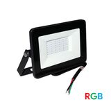 ΠΡΟΒΟΛ.LED-SMD RGB 24VDC 20W 4ΚΑΛΩΔ.ΧΡΕΙΑΖ.CONTROL ΜΑΥΡΟΣ