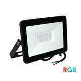 ΠΡΟΒΟΛ.LED-SMD RGB 24VDC 30W 4ΚΑΛΩΔ.ΧΡΕΙΑΖ.CONTROL ΜΑΥΡΟΣ