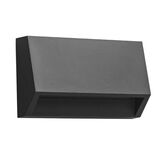 LED LUMINAIRY PC WALL INDIRECT LIGHT.CURVED RECT 2W 3000K IP65 GRAPHITE