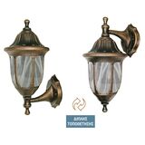 LANTERN PC WALL FIXTURE ROUND REVERSIBLE E27 IP44 RUSTIC