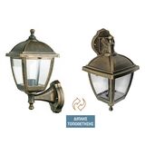 LANTERN PC WALL FIXTURE SQUARE REVERSIBLE E27 IP44 RUSTIC