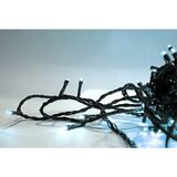 100 LED connectable string light-with program&static w/out power supply green cable 5m Cool white IP44