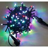 100 LED connectable string light with program&static w/out power supply green cable 10m RGB IP44