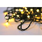 100 LED connectable string light-with program&static w/out power supply green cable 10m Warm white IP44