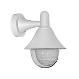 WALL MOUNT FIXTURE PC DOWN E27 IP44 WHITE