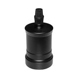 Aluminum lampholder E27 M10 Black