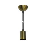 Assembled Aluminum lampholder E27 M10 & canopy Antique with black cable