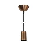 Assembled  Aluminum lampholder E27 M10 & canopy Red Bronze with black cable