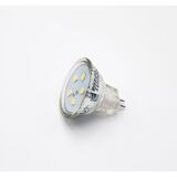 LED ΛΑΜΠΑ MR11 ΓΥΑΛΙΝΟ 2W 12VAC/DC 105° ΛΕΥΚΟ 4000Κ
