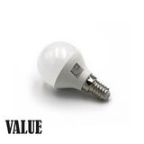 LED ΛΑΜΠΑ ΣΦΑΙΡΙΚΟ Ε14 5W 230V ΘΕΡΜΟ 3000Κ VALUE