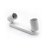 SPOT ALUMINUM WALL/CEILING FOR GU10 DOUBLE WHITE