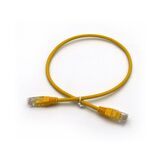 Patch Cord UTP5 Cat5e CCA 4x2x7*0.16mm yellow 0.5m ECO