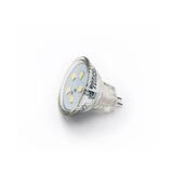 LED ΛΑΜΠΑ MR11 ΓΥΑΛΙΝΟ 2W 12VAC/DC 105° ΨΥΧΡΟ 6200Κ