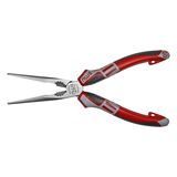 Long Nose Plier GS grey-red handle straight 205mm