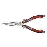 Long Nose Plier GS grey-red handle angle 205mm