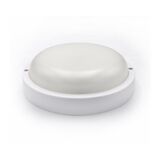 Led bulkhead ceiling mounted light round PP base, PC cover,IP54 12W Φ170x50mm 230V 4000k white