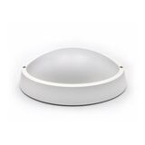 LED BULKHEAD PC OVAL 240 X 163MM 15W 4000K IP65 WHITE