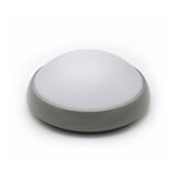 LED CEILING FIXTURE PC ROUND 9W 4000K IP65 GREY