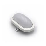 Led bulkhead wallmounted light oval PP body, PC cover,IP54 10W 170x116x74mm 230V 4000k white