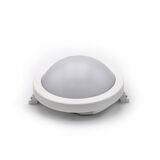 Led bulkhead wallmounted light round ABS body, PC cover,IP54 6W 172x150x79mm 230V 4000k white