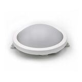 LED ΧΕΛΩΝΑ PC ΣΤΡΟΓΓΥΛΗ Φ213mm 15W 4000K IP54 ΛΕΥΚΗ