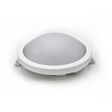 Led bulkhead wallmounted light round ABS body, PC cover,IP54 15W 213x190x79mm 230V 4000k white