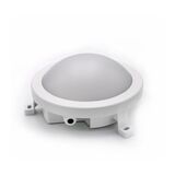 Led bulkhead wallmounted light round PP body, PC cover,IP54 6W D:17.2cm 230V 4000k white