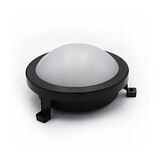 Led bulkhead wallmounted light round PP body, PC cover,IP54 6W D:17.2cm 230V 4000k black