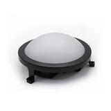 Led bulkhead wallmounted light round PP body, PC cover,IP54 12W D:21cm 230V 4000k black