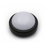 LED ΠΛΑΦΟΝΙΕΡΑ PC ΣΤΡΟΓΓΥΛΗ Φ197mm 18W 4000K IP44 ΜΑΥΡΗ