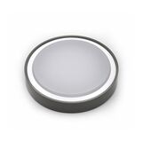 LED ΠΛΑΦΟΝΙΕΡΑ PC ΣΤΡΟΓΓΥΛΗ Φ260mm 15W 4000K IP65 ΓΚΡΙ