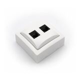 Wallmounted Telephone Socket RJ11 & RJ45 cat.5e IP20 White