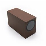 Outdoor Down Bright Wall Light wall mounted square 2XGU10 grained rust