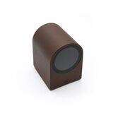 Outdoor Down Bright Wall Light oval 1XGU10 grained rust