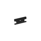 Black End caps with hole for aluminum led profile wall fitted 30-056021