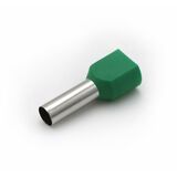 Insulated Twin Wire Ferrule Telemechanique type 2x6mm² green