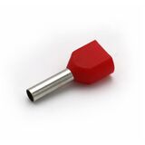 Insulated Twin Wire Ferrule Telemechanique type 2x1mm² red