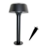 Solar light with base & spike 100lm 4000K black