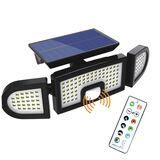 Solar Led floodlight triple with PIR sensor 700lm 4000K black