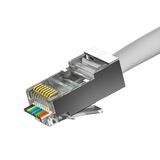 Network plugs FTP CAT5Ε OPEN transparent