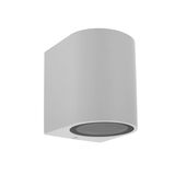 Outdoor Down Bright Wall Light oval 1XGU10 grey