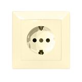 Complete Socket IP20 Schuko 16A 230V, with children protection Beige