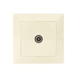 Complete Socket IP20 Single TV insert (Intermediate) TV dia.9.5mm Beige