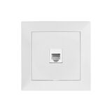 Complete Socket IP20 insert for telephone socket 1xRJ11(6/4) White